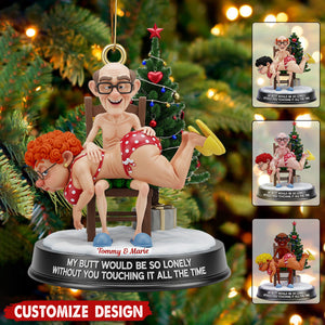 Personalized Funny Old Couple Ornament - Gift For Grandma,Grandpa