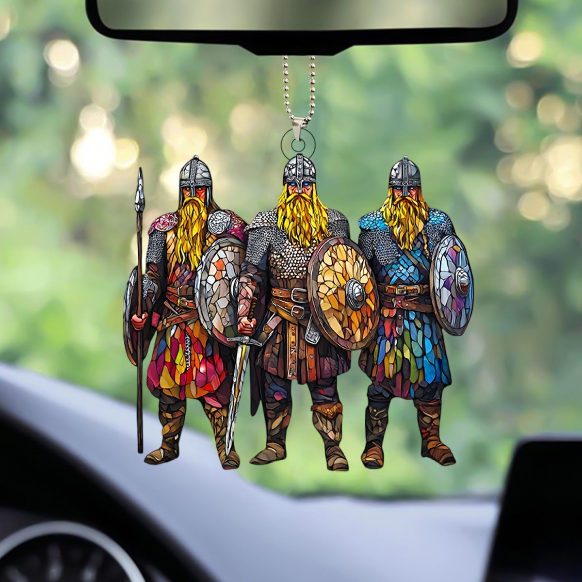 Viking Warrior Car Ornament, Historical Decor