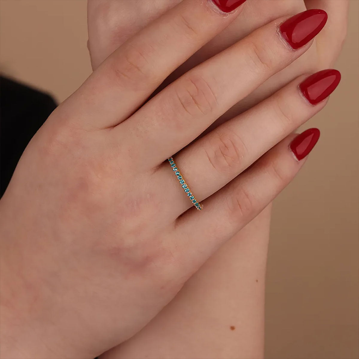F*ck Cancer Nobody Fights Alone- Teal Diamond Ovarian Cancer Ring