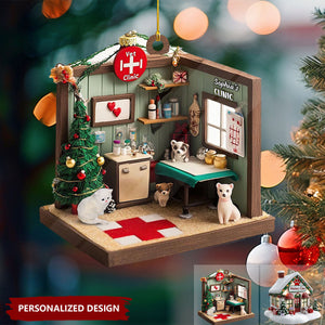 Personalized Veterinarian Clinic Christmas Ornament-Gifts For Veterinarian- New Release