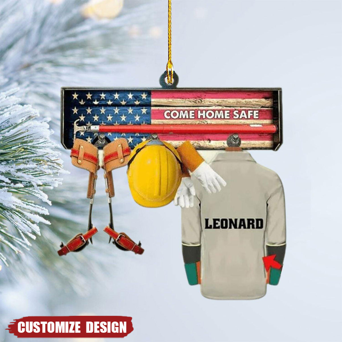 Personalized Lineman Ornaments - Gift for Lineman - 2024 New Release
