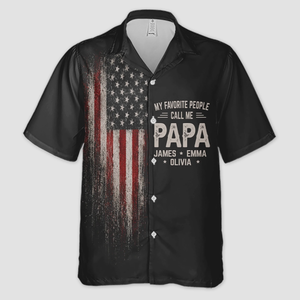 Personalized USA 250th Hawaiian Shirt-Gift For Dad & Grandpa