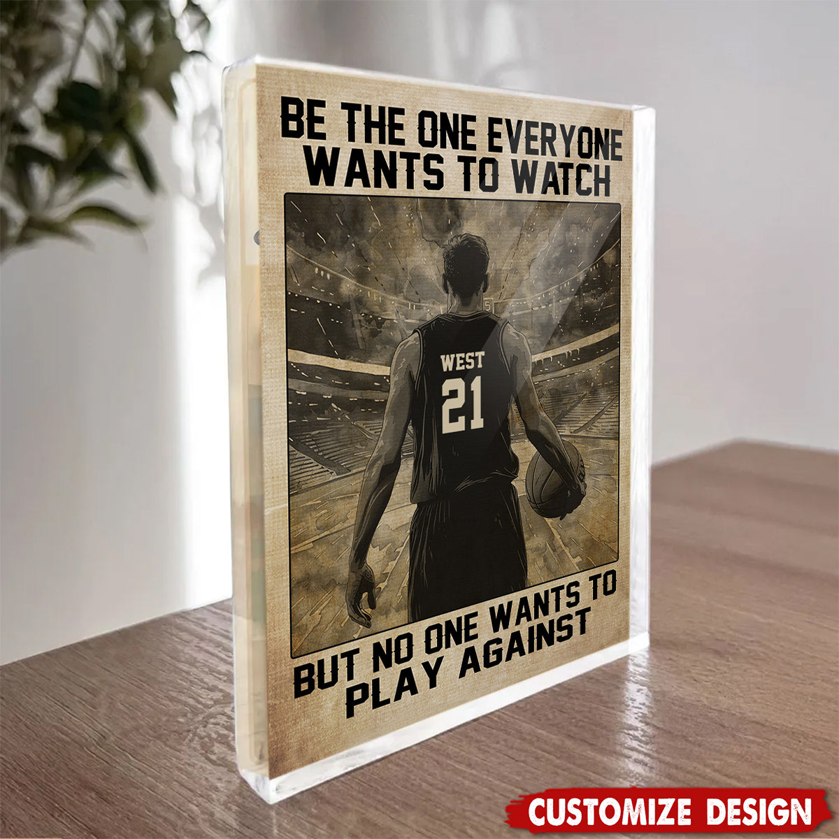 Personalized Basketball Acrylic Plaque-Gift For Basketball Lovers