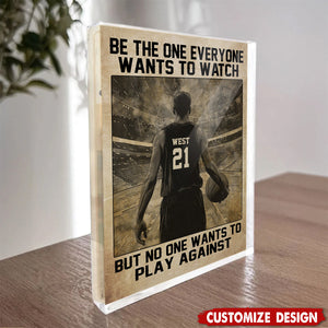 Personalized Basketball Acrylic Plaque-Gift For Basketball Lovers