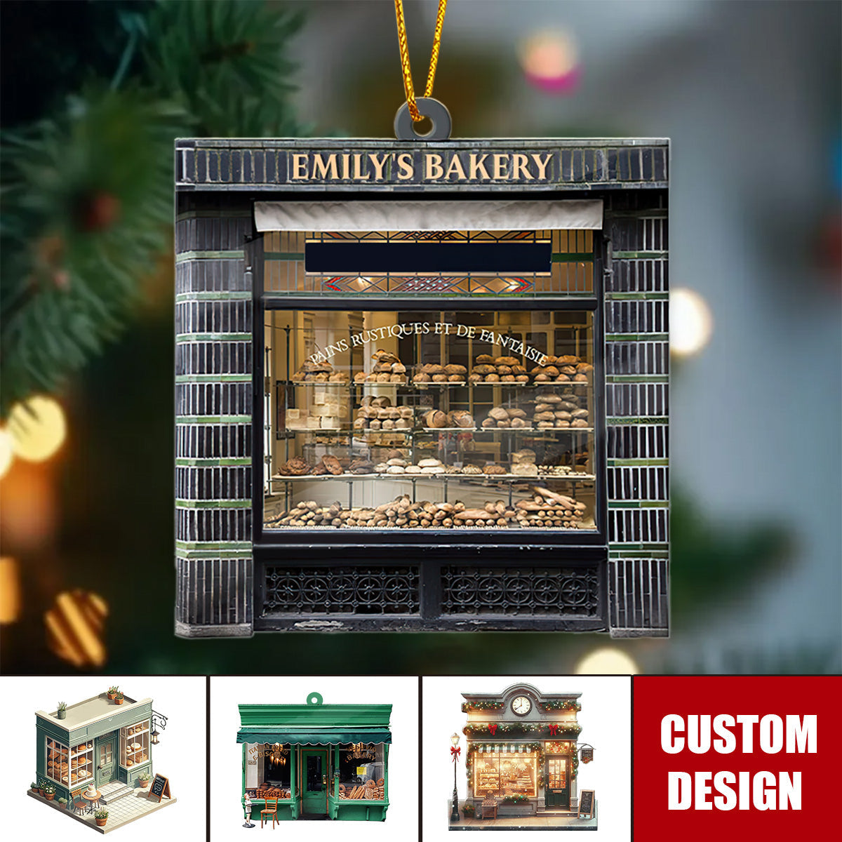 Personalized Bakery Christmas Ornament - Gift For Baking Lovers - New Release