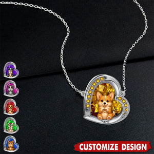 Personalized Dog Cat Heart Necklace - Gift For Dog Lovers