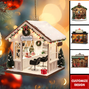 Personalized Barbershop Christmas Ornament