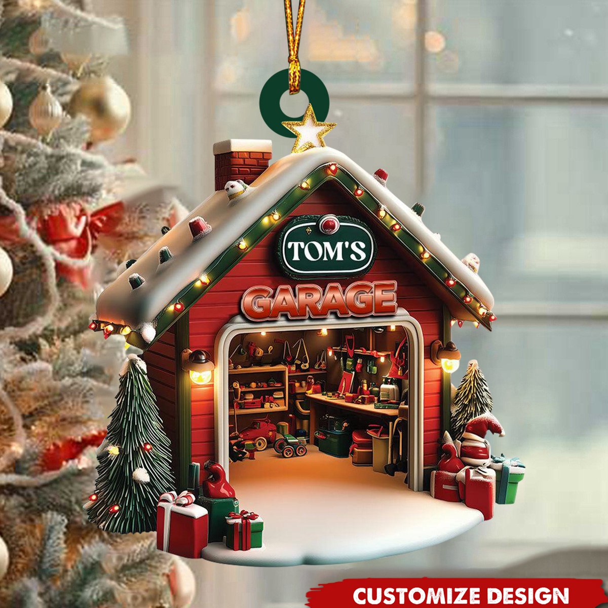 Personalized Garage Christmas Ornaments - 2024 New Release