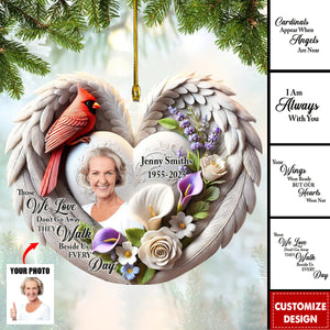 Cardinals Appear When Angels Are Near, Personalized Memorial Cardinal Custom 2D Flat Acrylic Ornament