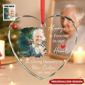 Personalized Memorial Photo Ornament, In Loving Memory Keepsake