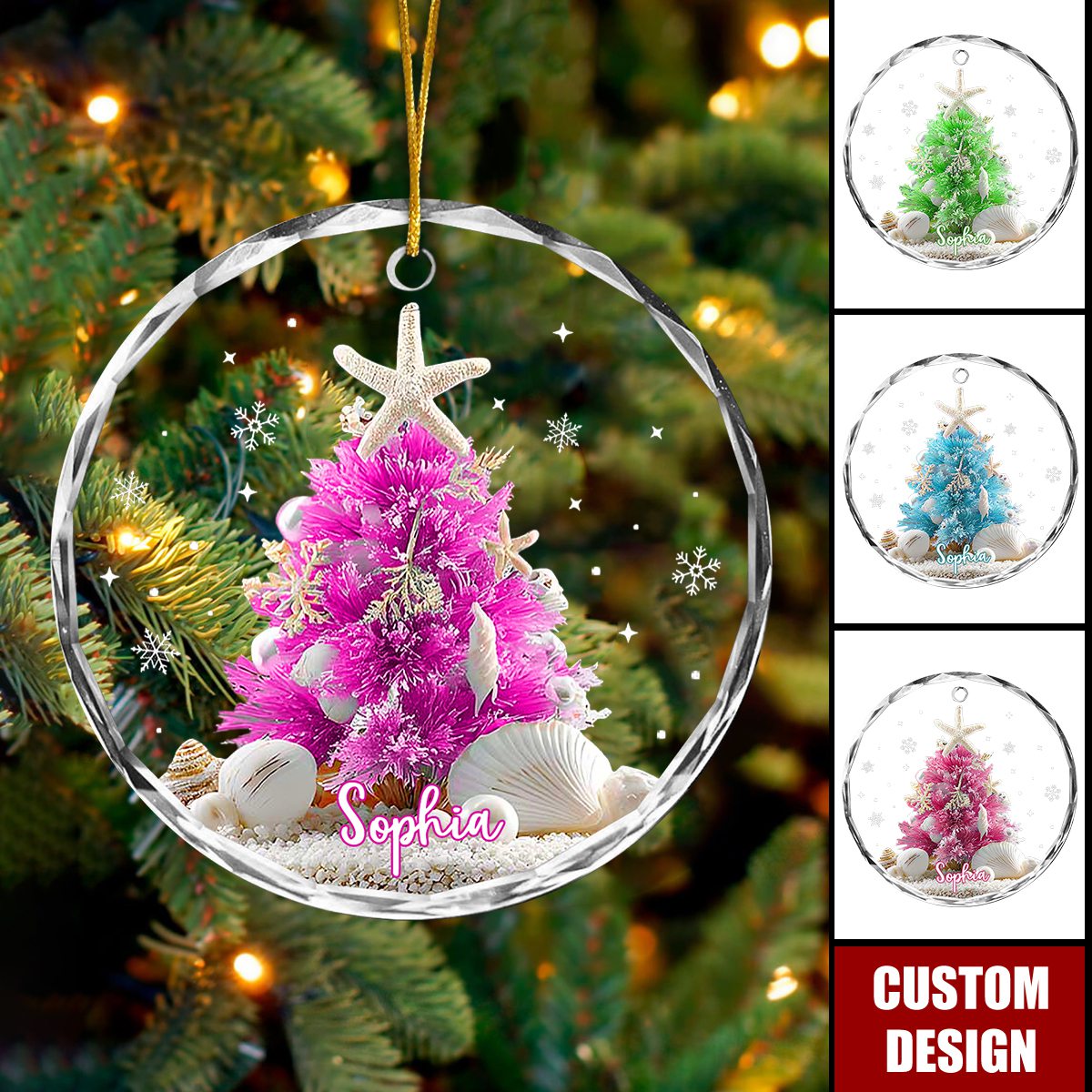 Personalized Sea Theme Christmas Ornament