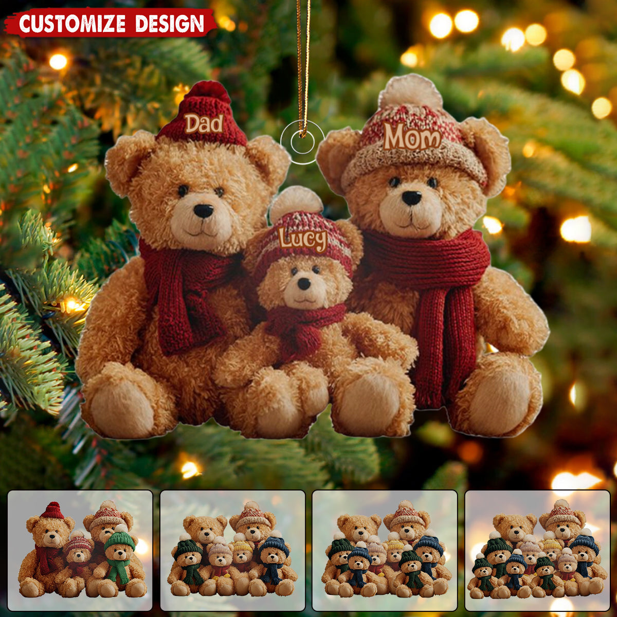 This Is Us - Personalized Family Shaped Christmas Ornament