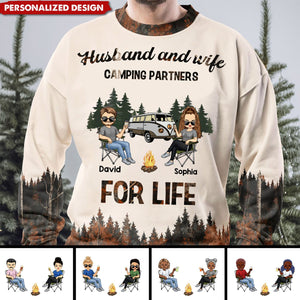 Personalized Couple Loving Camping Sweatshirt-Gift For Couple