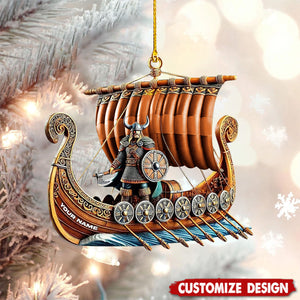 Personalized Viking Ship Christmas Ornament Gift For History Enthusiasts-2025New Release