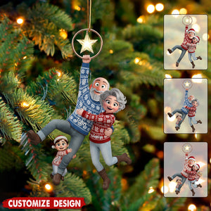 Funny Hanging Couple Ornament - Personalized Gifts For Couple