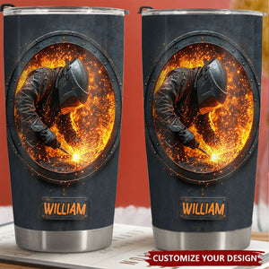Gift For Welder Man - Personalized Welder Tumbler