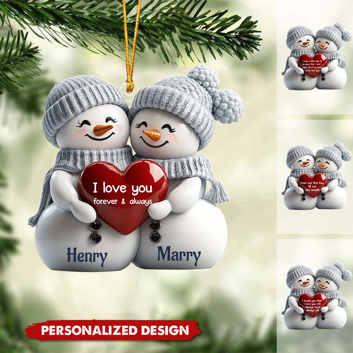 thumbnail image 2 of Vintage Snowmen Figurines Set Of 3 Winter Mantle Decor Clear Acrylic 2 of 12