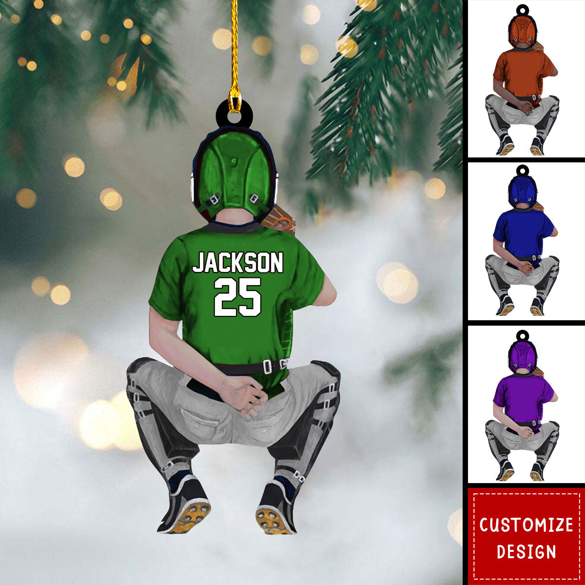 Baseball Player Personalized Ornament - Gift For Baseball Lovers- 2024 New Release