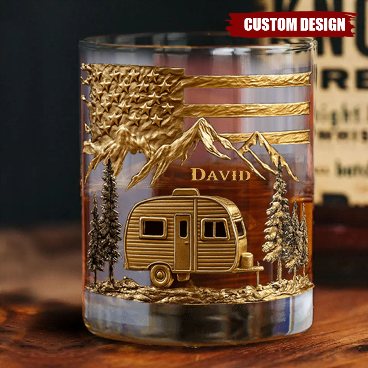 Campfire & Whiskey - Personalized Camping Whiskey Decanter Set