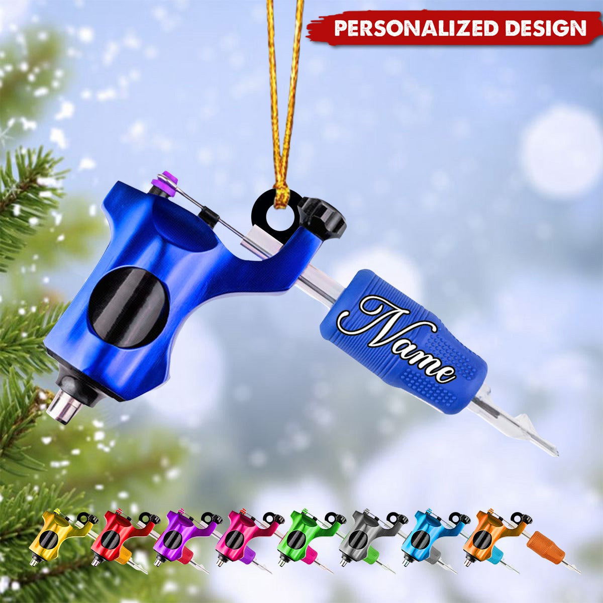 Personalized Tattoo Machine Ornament-Gifts Tattoo Artist, Brother, Boyfriend-2024 New Release