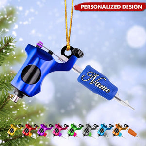 Personalized Tattoo Machine Ornament-Gifts Tattoo Artist, Brother, Boyfriend-2024 New Release