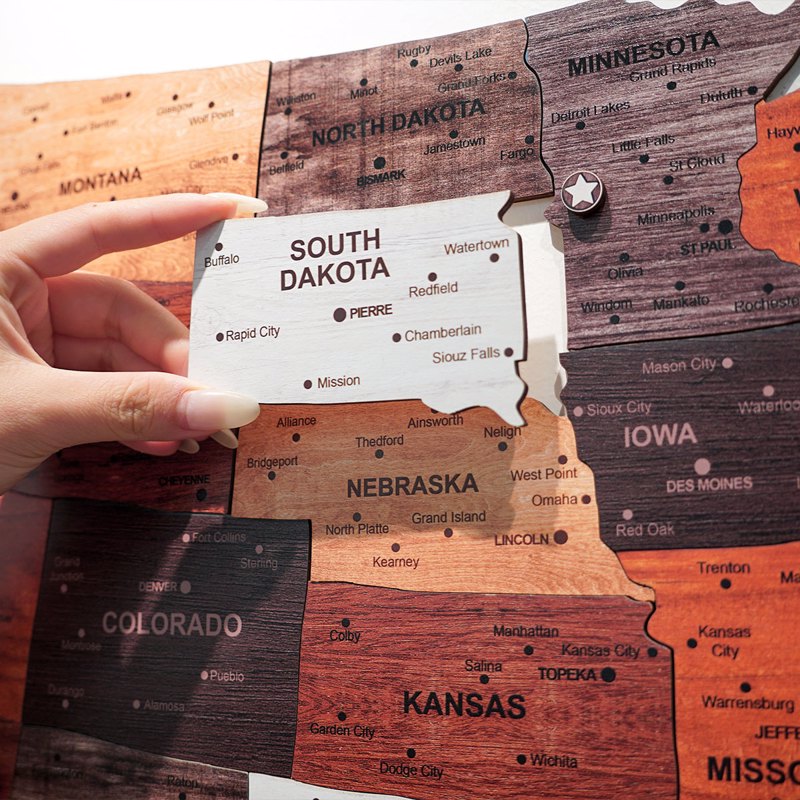 The United States Wooden Map Puzzle
