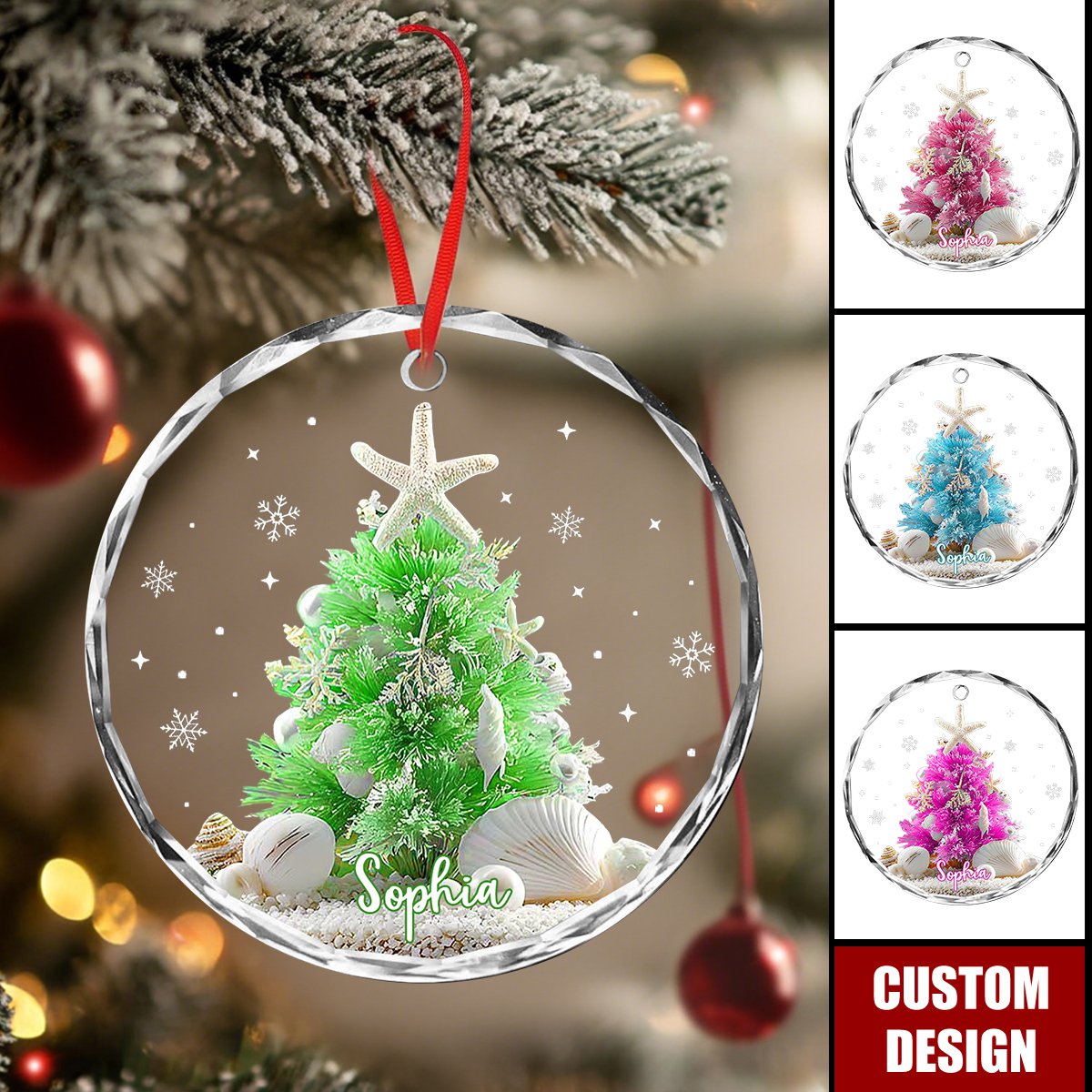 Personalized Sea Theme Christmas Ornament