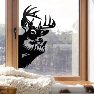 Peeping Deer Middle Finger Decor Decal
