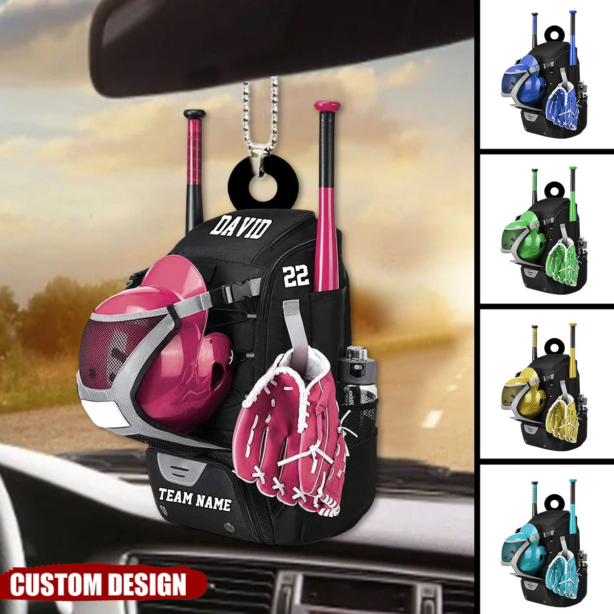 Personalized Baseball/Softball Bag Car Ornament-Gift For Baseball/Softball Players