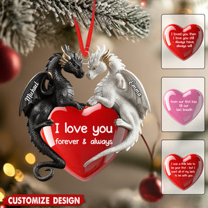 You & Me We Got This - Personalized Dragon Ornament - Gift For Couple