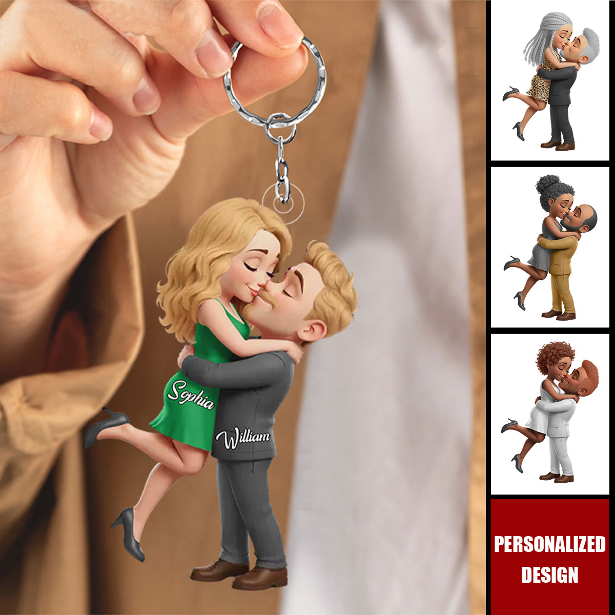 Personalized Anniversary Wedding Keychain Gifts For Husband And Wife