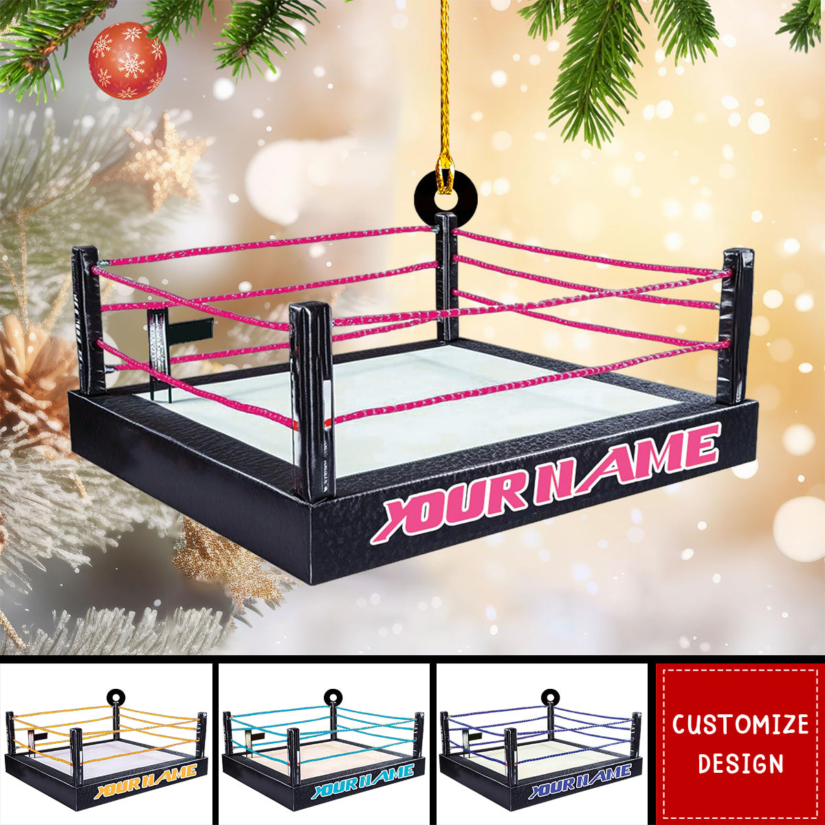 Personalized Wrestling Christmas Ornament Gift For Wrestler -New Release