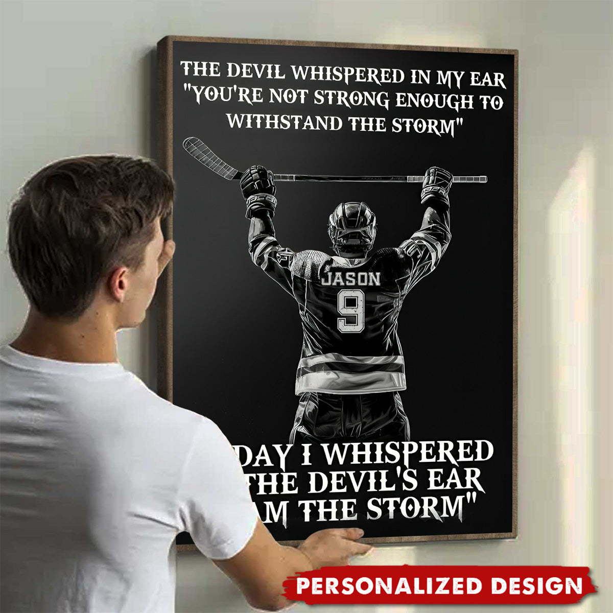 I Am The Storm-Personalized Hockey Player Poster-Poster Gift For Hockey Lovers