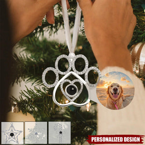 Personalized Pet Photo Projection Ornament for Christmas