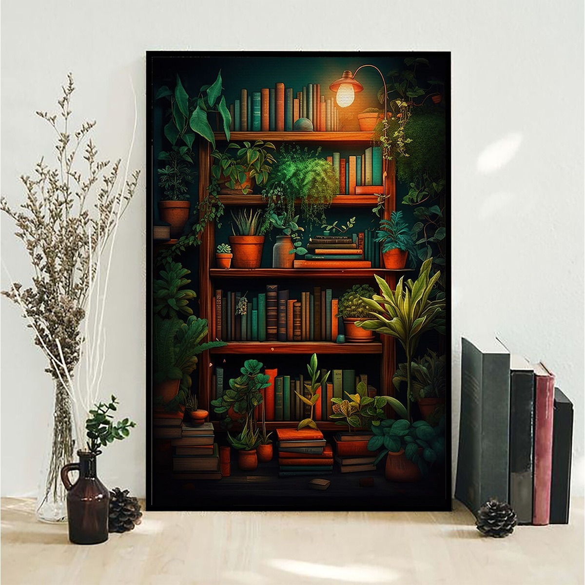 Vintage Flowers And Books Poster- Gift For Book Lovers