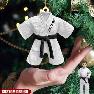 Personalized Black Belt Kid Uniform Ornament - Gift For Jiu-Jitsu,Karate Lovers