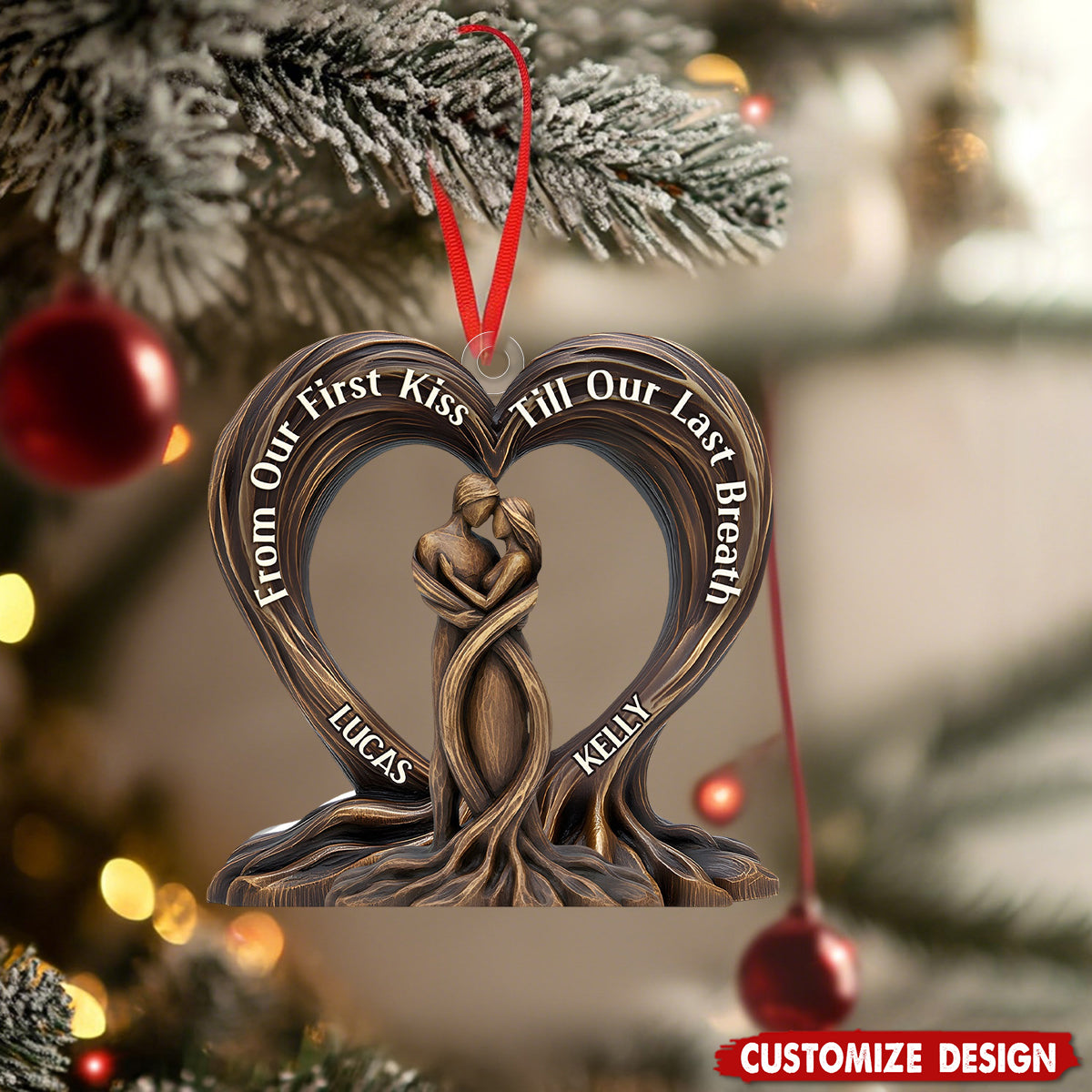 Heart Of The Trees - Personalized Couple Christmas Ornament