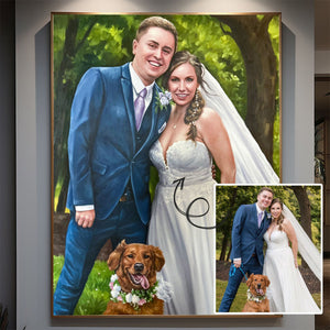 Personalized ORIGINAL Oil Painting From Photo-100% hand-painted-Great Wedding Gift Idea