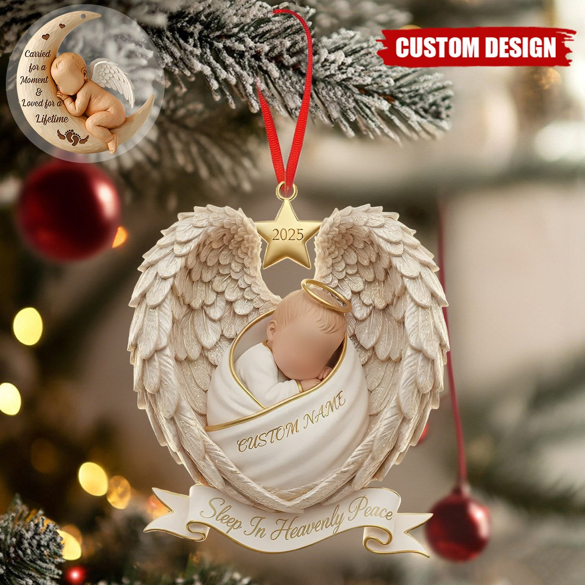 Personalized Baby Memorial Ornament - Gift for Baby Loss