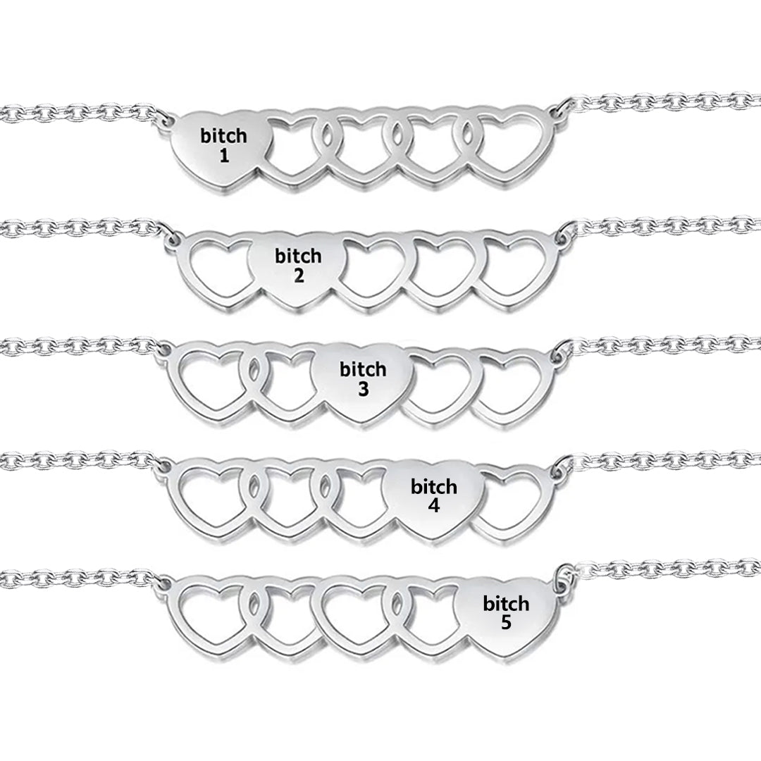 For Friend-You're My Favorite B*ch Heart Set Bracelet