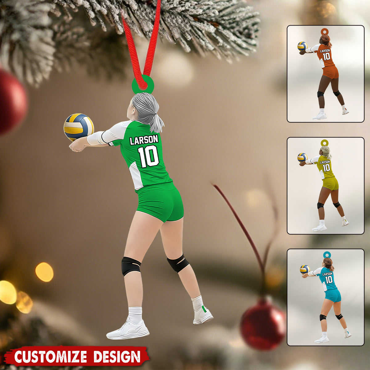Personalized Volleyball Player Christmas Ornament - Gift For Volleyball Player