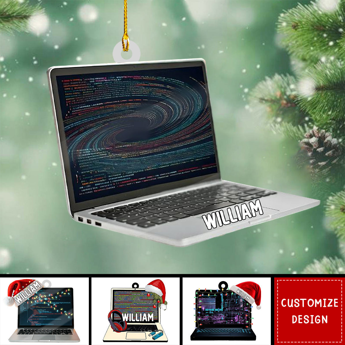 Computer System Gift Personalized Computer Programmer Ornament, Gifts For Computer Programm ...