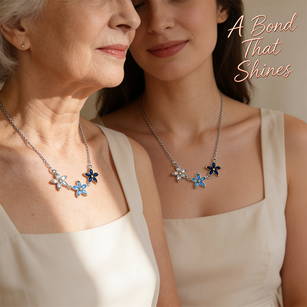 Personalized Dainty Flower Birthstone Pendant -Gift For Family Holiday