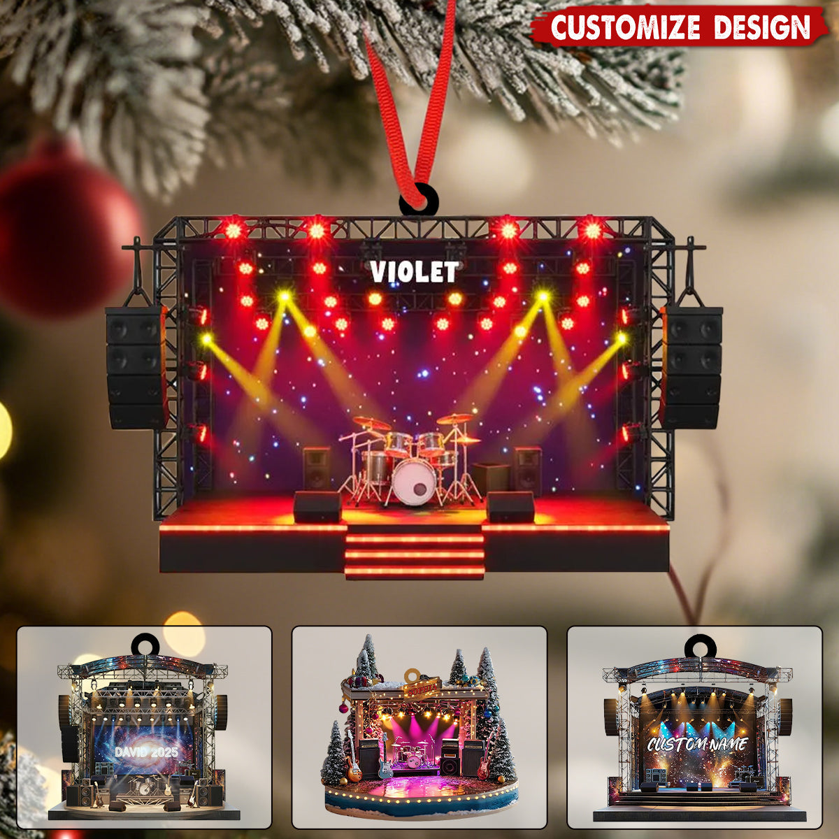 Personalized Music Festival Concert Stage Ornament