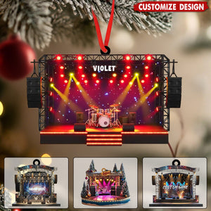 Personalized Music Festival Concert Stage Ornament