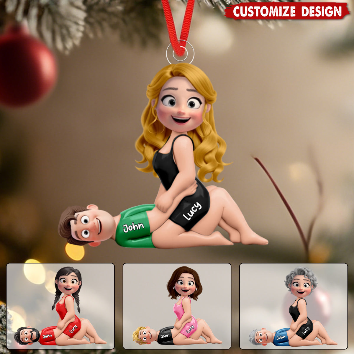 Personalized Naughty Couple Ornament -  Gifts For Couple