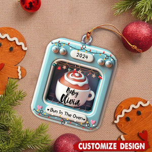 Bun in The Oven-Personalized Pregnancy Christmas Ornament-2024 New Release