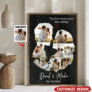 Personalized Couple Photo Poster - Gift For Husband Wife, Couples