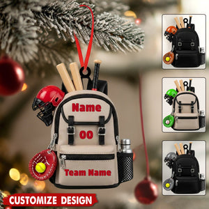 Personalized Baseball Softball Ornament - Gift For Baseball Softball Lovers