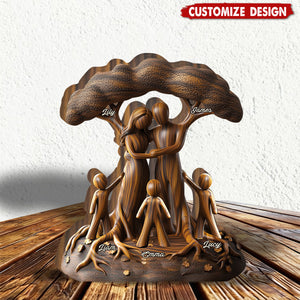 To Us You're The World - Personalized Family Shaped Plaque